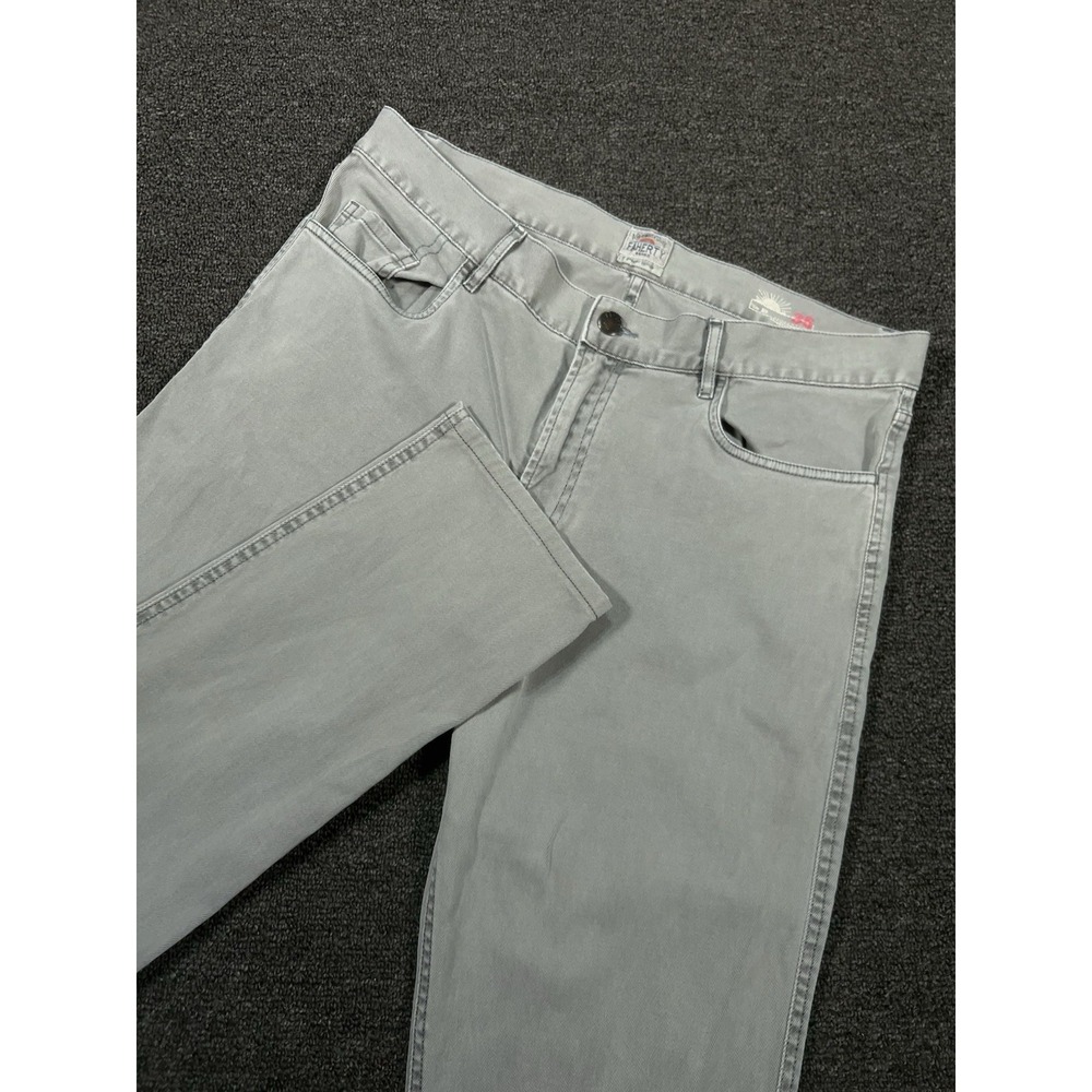 Faherty Stretch Terry 5 Pocket Pants Men 35x31 Gray Slim Comfort Casual Preppy